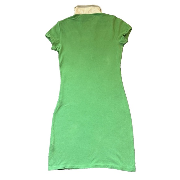 Vintage RALPH LAUREN SPORT Dress Womens Small Green Embroidered Crest Rugby - Picture 7 of 9